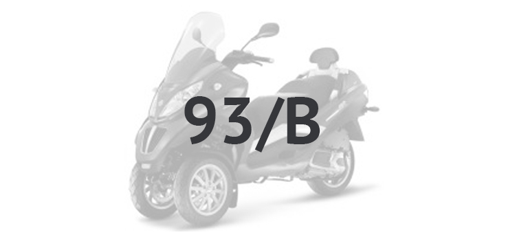 Erstazteile Piaggio MP3 300 LT Sport 2009-2014 Kohlenschwarz 93/B