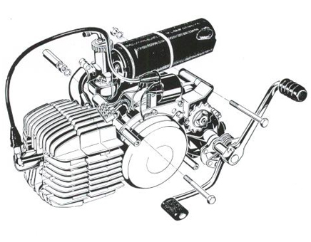 Kreidler 4 Fußschalter Getriebe