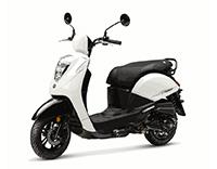 Sym Mio 50i E5 White/Black (WH-8018P/BK-001C)