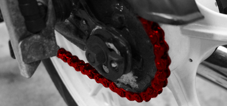 Kettenrad/Kette und Keilriemen