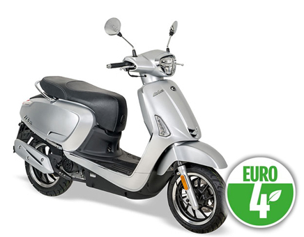 Kymco New Like 150i matt Silber E4