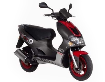 Erstazteile Kymco Super9 2t LC altes Modell Mattschwarz-Rot