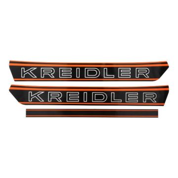 Kreidler Benzintank-Aufkleberset schwarz/orange