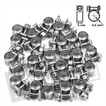 Schlauchschelle 9 mm 7-8,5 mm ELVZ 25 Stück