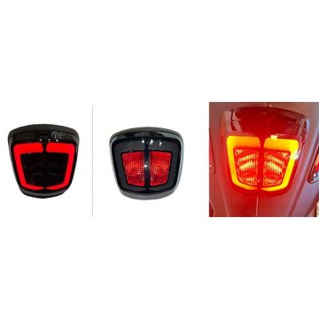 Rücklicht Vespa Sprint/Primavera IGET LED Tube Smoke+Felge (schwarz glänzend)