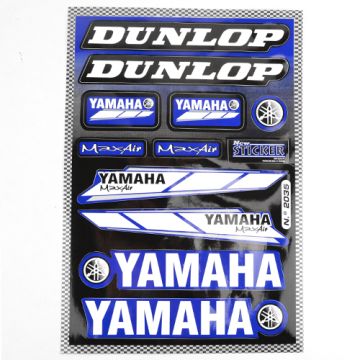 Aufkleberset Sponsor Dunlop/Max Air/Yamaha Univ Blau Falko 982035 11-teilig
