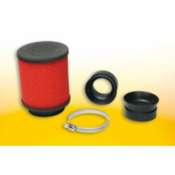 Luftfilter/Leistungsfilter -Malossi E16- gerade/Anschlussweite = Durchmesser 42/50/60 PHBH - Mikuni - Keihin rot 413435