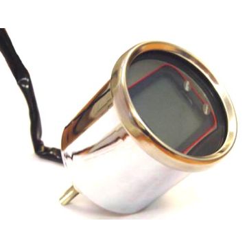 Drehzahlmesser+Temperaturanzeige digital 55mm Chrom koso