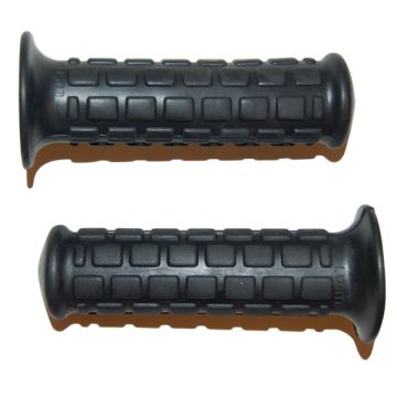 Griffset kurz Blockmuster/Motiv-Modell schwarz für Automatikmoped universal (22/24mm)