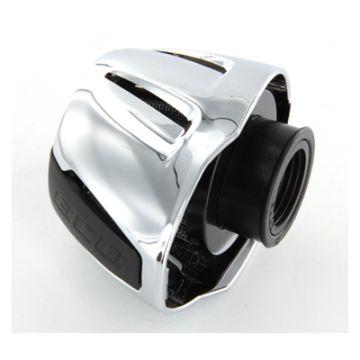 Luftfilter/Powerfilter offen 28/35 mm Anschluss Vergaser universal chrom/schwarz BCD 00660