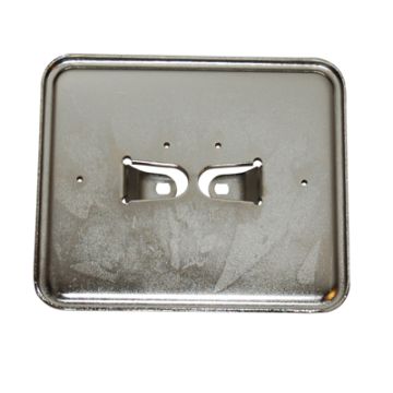 Kenzeichenhälter horizontal, Edelstahl, chrom, 15 cm Breite x 13 cm Höhe, Innenmaße