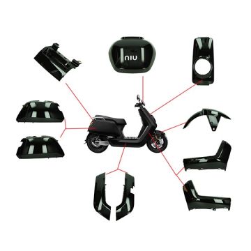 Verkleidungskit NIU N-Serie schwarz glänzend DMP 10-teilig