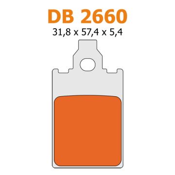 Bremsbelagsatz af1/f12rst/f15/rote Rosa/Rev/Streetmate/Tua/You für Delta DB2660