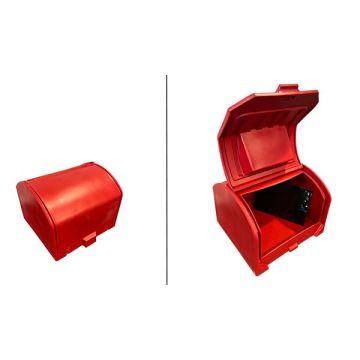 Isolierter Toplader für Pizzakoffer, 140 l, mit roter Montageplatte