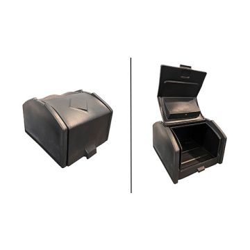 Pizzakoffer isolierter Toplader 90L + Montageplatte schwarz