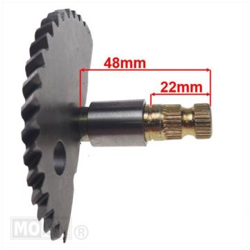 Kickstarter Achse China Roller GY6 50cc 48-22