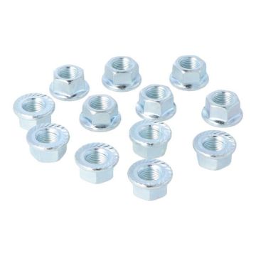 Mutter + Flansch m10x1 (12 Stück)