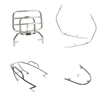 Sturzbügelset komplett chrom DMP 4-teilig Modell China LX Roller/VX/VX50S/Riva/Napoli/Benson/Touring/Toscana/Lux/VXL/RL/Azzuro/Rimini/Delphi/GTS/Momo Morino