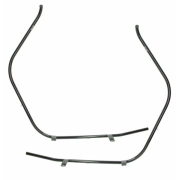 Sturzbügel vorne schwarz glänzend Modell China 10 Zoll LX/AGM VX/VX50S/Riva/Napoli/Benson/Touring/Toscana/Lux/VXL/RL/Azzuro/Rimini/Capri/RL/Vespelini/Lux/Star/GTS/ Delphi/Morino DMP