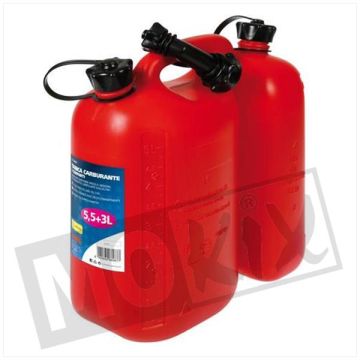 KANISTER DUO MIT FÜLLTÜLLE ROT 5,5 & 3 ltr-19-66987b