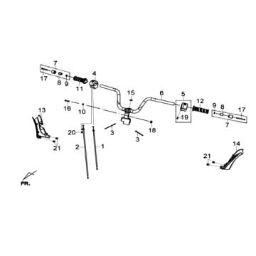 KPL Lenk-/Bremshebel. L/R Sym Joymax 300I ABS E3 2014-2016