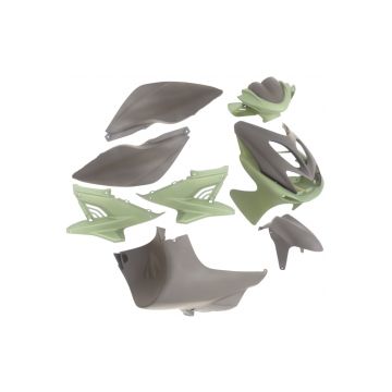 Verkleidungskit Yamaha Aerox / MBK Nitro  <-2012 matt schwarz / matt grün 10 pcs