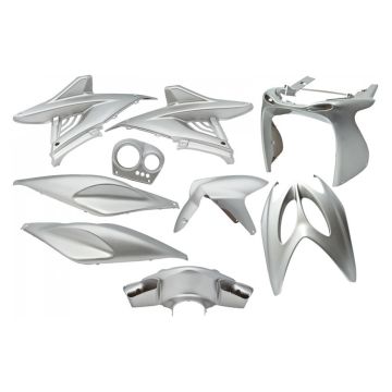 Verkleidungskit Yamaha Aerox / MBK Nitro  <-2012 metallic silber 9 Stk
