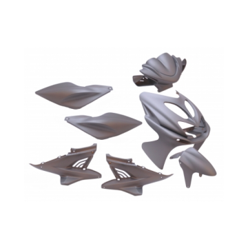 Verkleidungskit Yamaha Aerox / MBK Nitro  <-2012 matt grau 9 Stk