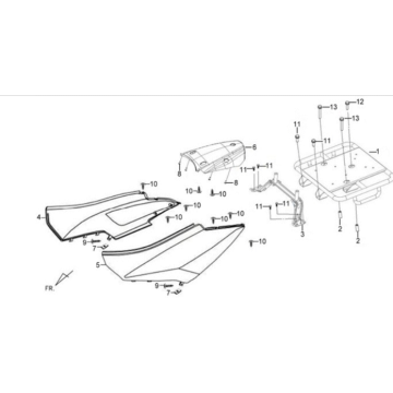 Sym X'PRO 125 Rote (R010CA) Beschichtung