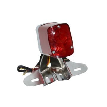 Stehendes Rücklicht komplett mit Halterung chrom-rot Yamaha FS1 DMP
