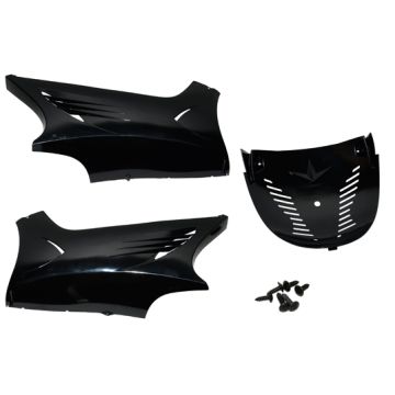 Unterboden/Seitenverkleidung unten-Set 3-teilig mit Montageset Yamaha Aerox/MBK Nitro 50cc 2-Takt ←2012 DMP unlackiert