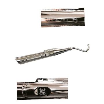 Auspuff mit logo (hergestellt in der EU) Puch Maxi 22mm Chrom