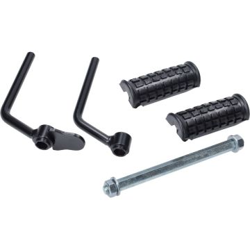 Fußrastenhalterung und Gummis (hergestellt in der EU), schwarz, für Maxi, Macho