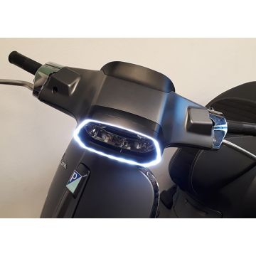 Scheinwerferrand LED-Tube EVO-1 Vespa Sprint 50-125-150cc schwarz matt 2.0 DMP