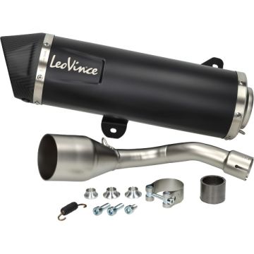 Auspuff ohne Katze Vespa GTS 300 (Euro4) schwarz/carbon Leovince 14059