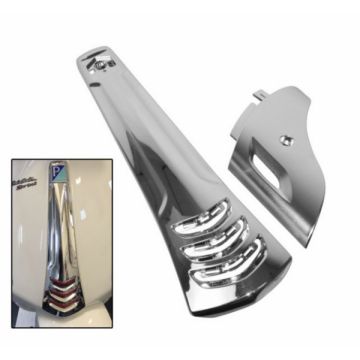 Frontabdeckung mitte+Gabelabdeckung Vespa Primavera/Sprint chrom