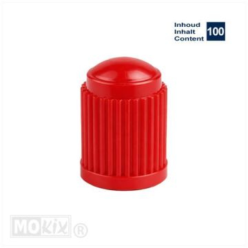 Rote PVC-Ventilkappe