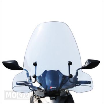Hoher Windschutz Kymco Agility 50S/125S - > 69cm Höhe schwarz Montagesatz Faco
