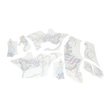 Aufkleber-Set Blumen Zip2012 4t weiß piag orig 675154