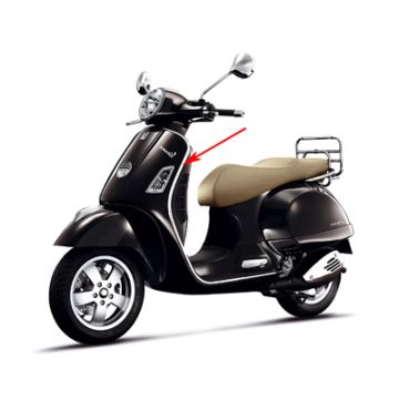 Kantenschutz Beinschild links chrom Vespa GT (2005-2007)/GTS (←2018)/GTV (←2018) 577180 original