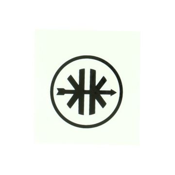 Sticker rundes Logo Kreidler schwarz/weiß