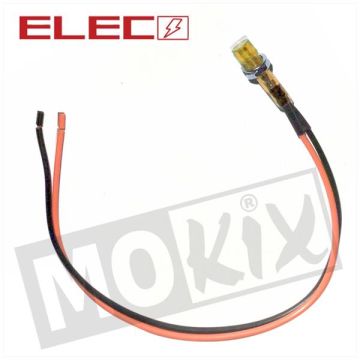 Kontrolllampe mit Kabel 8 mm 12 V orange