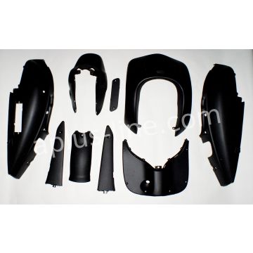 Verkleidungskit China/Retro Torino matt schwarz  9 Stk