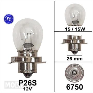 Lampe S3 P26S 12V 15W Halsband-6750