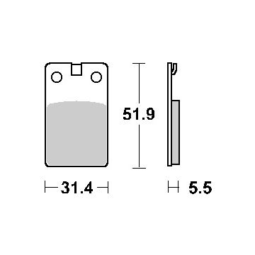 Bremsbelagsatz cros/f12ac/f15/zun für sbs 132hf