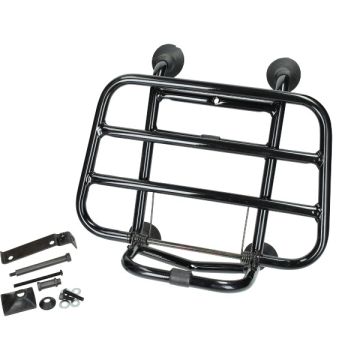 Faltbarer Frontträger First Class A-Qualität Vespa Primavera/Sprint schwarz hochglanz