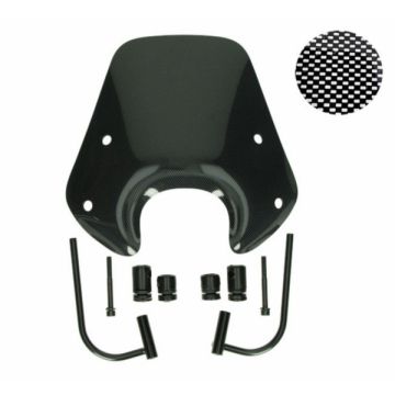 Windschutzscheibe kurz (30cm) carbon Piaggio Zip 50cc 2/4-takt 2000→ Regia made in EU