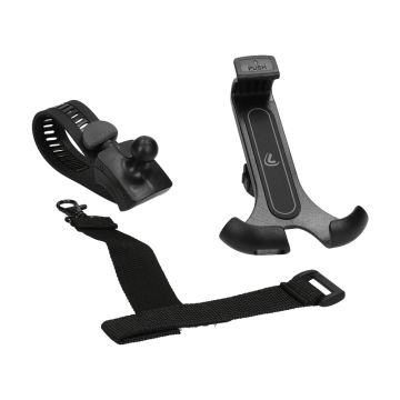 Halterung Handy/Smartphone Roller-Moped komplett mit Sicherheitsschnur und Klammer am Lenker (15-40 mm) lampa
