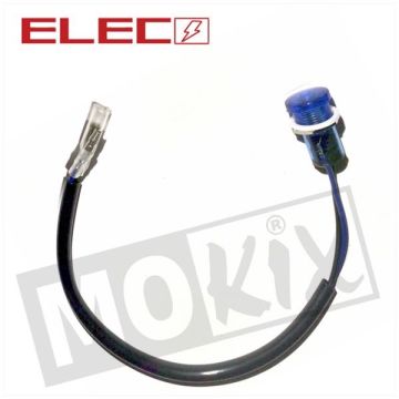Kontrolllampe mit Kabel 18 mm 12 V blau