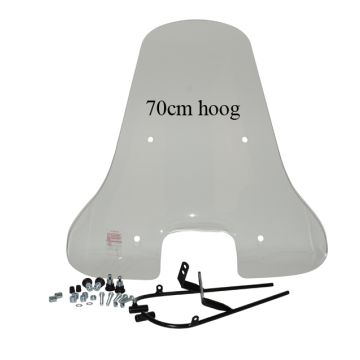 Windschutzscheibe hoch (73 cm) Modell China Vespa S (eckiger Scheinwerfer)/AGM VXS/Riva Sport/Benson S/Napoli S/Riva Sport/Touring S/Rivalux/Felice S/VXL/SXL/Lux S/Vespelini S Regia, made in der EU